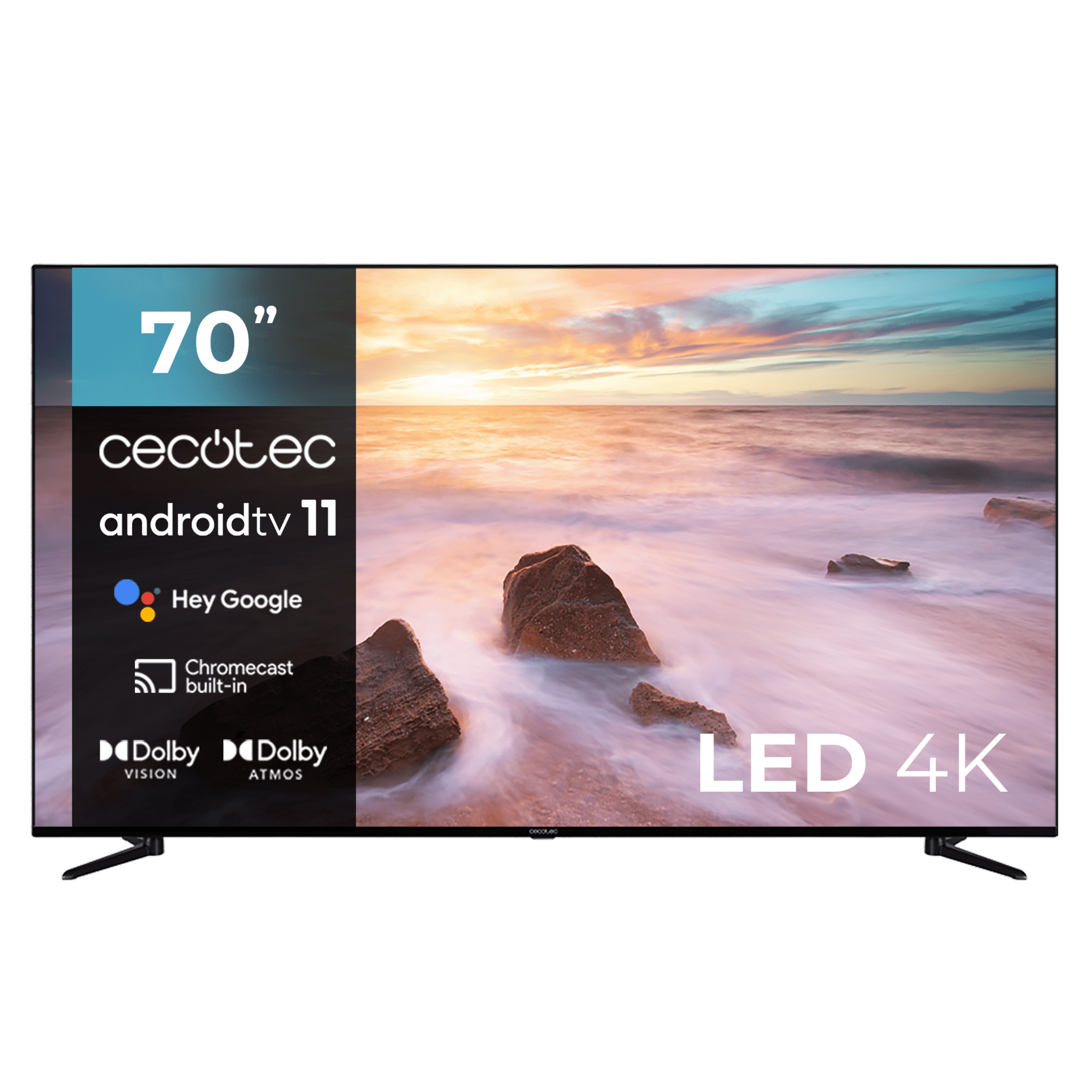 TV Cecotec A2 Series ALU20070S de 70 pulgadas LED 4K Android TV