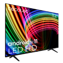 ‌TV Cecotec LED A3 Series ALH30032 TV LED de 32" com resolução Full HD, sistema operativo Android TV 11, Google Voice Assitant e Chromecast, Sistema Dolby