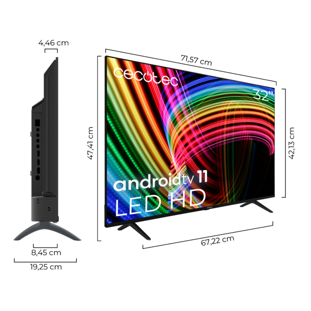 TV LED A3 series ALH30032 Televisión LED de 32" con resolución HD, sistema operativo Android TV 11, Dolby Audio, Hotel Mode, Google Voice Assitant y Chromecast.