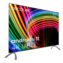 TV LED A3 Series ALU30075 M Televisión LED de 75" con resolución 4K UHD, sistema operativo Android TV 11, Google Voice Assitant y Chromecast, sistema Dolby Vision&Atmos.