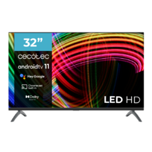 LED TV série A3 ALH30032S Televisor LED de 32" com resolução HD, sistema operacional Android TV 11, Dolby Audio, Modo Hotel, Google Voice Assistant e Chromecast.