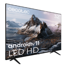 LED TV série A3 ALH30032S Televisor LED de 32" com resolução HD, sistema operacional Android TV 11, Dolby Audio, Modo Hotel, Google Voice Assistant e Chromecast.