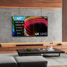 TV LED de 43" com resolução Full 4K HUD, sistema operativo Android TV 11, Google Voice Assitant e Chromecast.