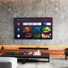 LED TV série A3 ALU30075S Televisão LED de 75" com resolução 4K UHD, sistema operacional Android TV 11, Google Voice Assistant e Chromecast.