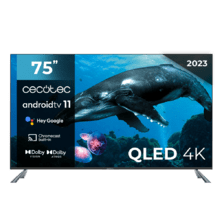 TV QLED V2 series VQU20075 Televisión QLED de gran pulgada de 75" con resolución 4K UHD, Android TV 11, Wide Colour Gammut, Dolby Vision & Atmos, MEMC, HDR10, HDMI 2.1, USB 3.0, CORTEX A55, Google Voice Assitant, Chromecast y Altavoces.