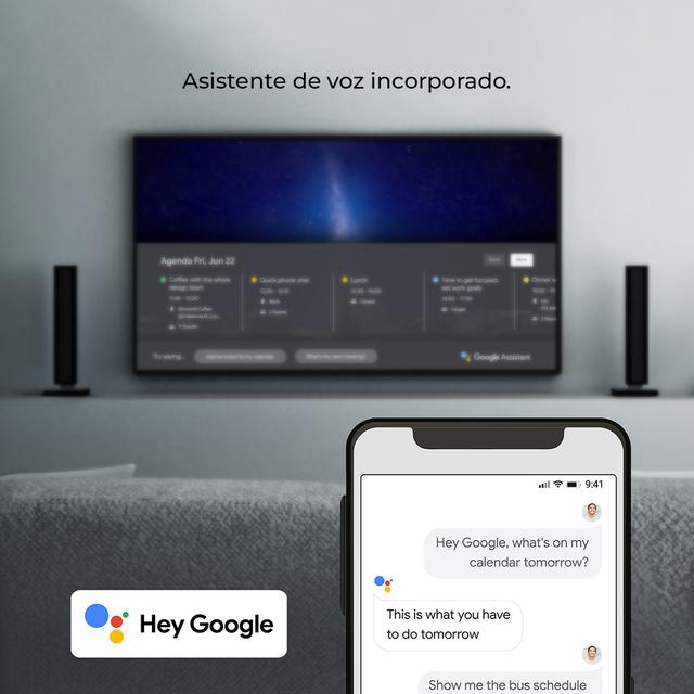 TV QLED V2 series VQU20075 Televisión QLED de gran pulgada de 75" con resolución 4K UHD, Android TV 11, Wide Colour Gammut, Dolby Vision & Atmos, MEMC, HDR10, HDMI 2.1, USB 3.0, CORTEX A55, Google Voice Assitant, Chromecast y Altavoces.