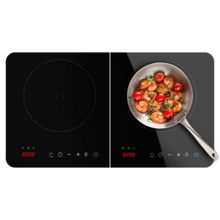 Piano cottura a induzione Full Magma Double Digital con vetro di sicurezza, touch e controllo programmabile