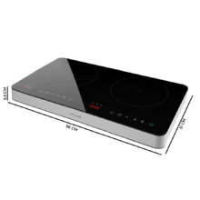 Piano cottura a induzione Full Magma Double Digital con vetro di sicurezza, touch e controllo programmabile