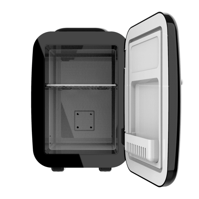 Réfrigérateur Bolero MiniCooling 4L Habana Noir avec fonctionnement 12 V-220 V, compatible avec les voitures et caravanes, fonction de refroidissement et de chauffage, plage de température de 7-65º, transport facile.
