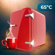 Frigorifero Bolero MiniCooling 4L Havana Red con funzionamento a 12V-220V, compatibile con auto e roulotte, funzione di raffreddamento e riscaldamento, intervallo di temperatura 7-65º, facile trasporto.