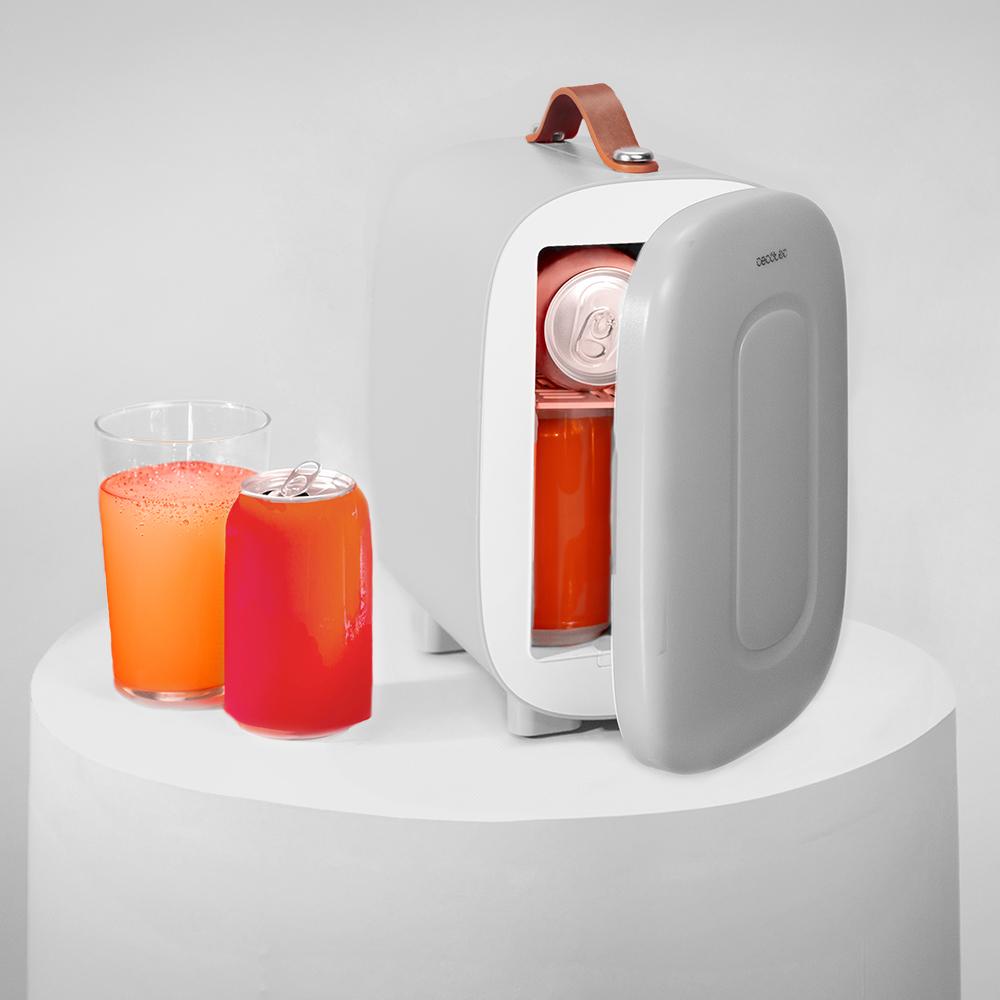 Cecotec Bolero MiniCooling 4L Bora White con latas y vaso