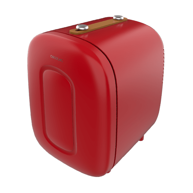 Réfrigérateur Bolero MiniCooling 4L Bora Red avec fonctionnement 12 V-220 V, compatible avec les voitures et caravanes, fonction de refroidissement et de chauffage, plage de température 7-50º, transport facile.
