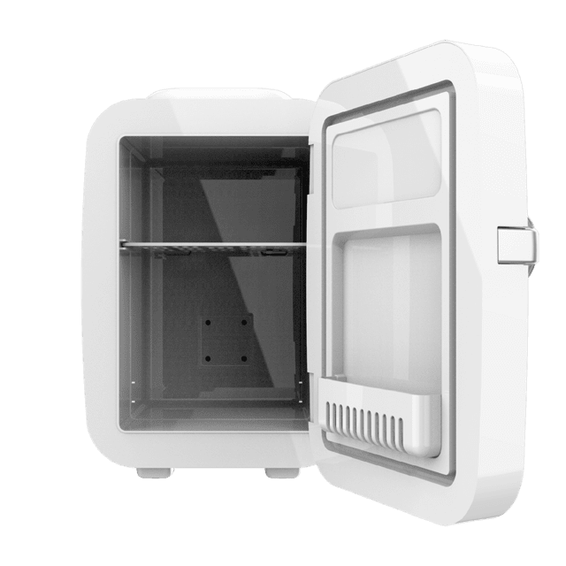 Réfrigérateur Bolero MiniCooling 4L Río Blanc avec fonctionnement 12 V-220 V, compatible avec les voitures et caravanes, fonction de refroidissement et de chauffage, plage de température 5-65º, transport facile.