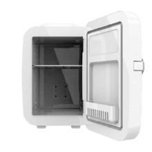 Bolero MiniCooling 4L Río White Kühlschrank mit 12 V-220 V-Betrieb, kompatibel mit Autos und Wohnwagen, Kühl- und Heizfunktion, Temperaturbereich 5–65 °C, einfacher Transport.