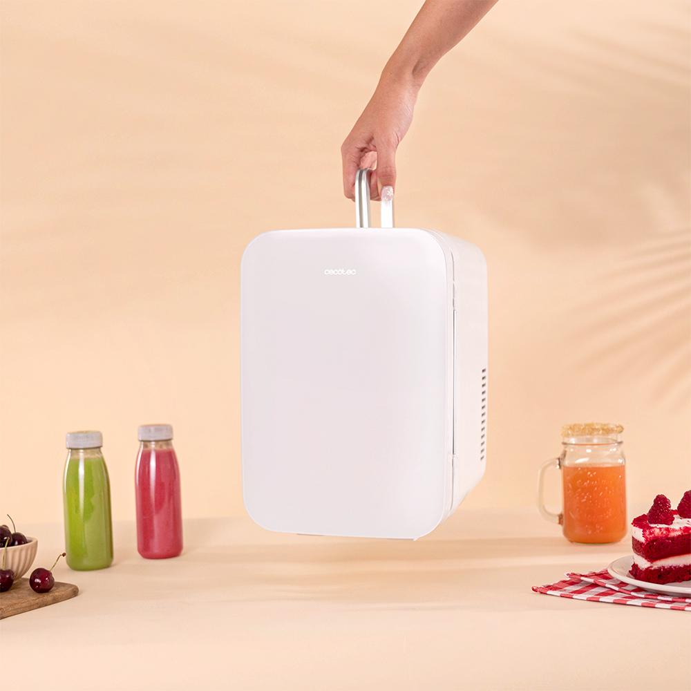 Mini frigorífico portátil CECOTEC Bolero MiniCooling 6L Bahamas White con asa de transporte