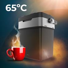 Réfrigérateur Bolero TravelCooling 26L avec fonctionnement 12V-220V, compatible avec les voitures et caravanes, fonction de refroidissement et de chauffage, plage de température 8-65º et isolation en mousse PU.