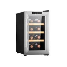 Bolero GrandSommelier 830 CoolWood Vinoteca Bodega puesta a temperatura de 8 botellas de capacidad con sistema termoeléctrico de enfriamiento que garantiza un alto rendimiento. Temperatura regulable y luz LED interior.