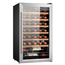 Bolero GrandSommelier 34030 Inox Compressor Vinoteca de 34 botellas de capacidad con sistema compresor de enfriamiento que garantiza un alto rendimiento. Temperatura regulable y luz LED interior.