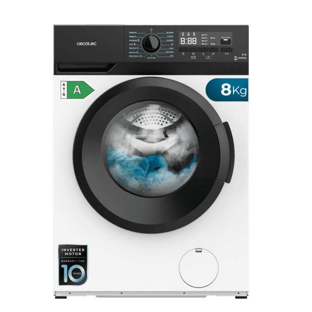 Bolero DressCode 8300 Inverter A Lavadora de 8 kg de capacidad y 1400 rpm, 15 programas, clase A, Motor Inverter Plus, SteamMax.