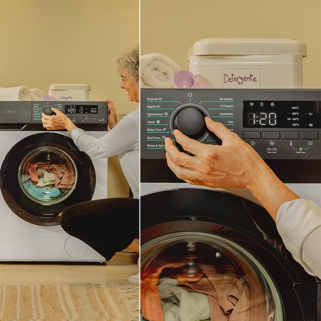 Bolero DressCode 8300 Inverter A Lavadora de 8 kg de capacidad y 1400 rpm, 15 programas, clase A, Motor Inverter Plus, SteamMax.