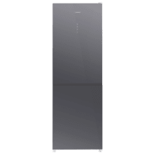 Bolero CoolMarket Combi 322 Glass Grey D Frigorífico combi de cristal color gris, con 322 litros de capacidad, 185 cm de alto y 60 cm de ancho, motor inverter y clase D, Metal Cooling, Total No Frost y 2 cajones para los productos frescos.
