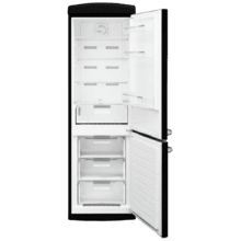 Bolero CoolMarket Combi Origin 294 Black E Frigorífico Retro Combi Origin Black de 294 L de capacidade, 190cm de altura e 60cm de largura, classe E, Total No Frost, Multi Cooling, Ultra Fresh, Convertible Box, Multi Air Flow, Fast Freezing, Eco Mode, Suporte para garrafas e Alarme de porta.