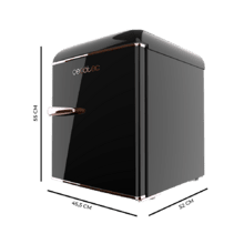Bolero CoolMarket TT Origin 45 Preto TT Origin Preto mini refrigerador retrô com capacidade de 45L, ICEBOX, alça cromada.
