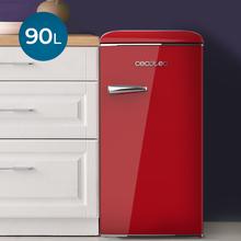 Bolero CoolMarket TT Origin 90 Red Mini frigorífico retro con capacidad de 90L, ICEBOX y tirador cromado.