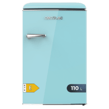 Bolero CoolMarket TT Origin 110 Blue E Mini frigorífico retro TT Origin Blue con capacidad de 110L, clase E, ICEBOX, Luz interior.