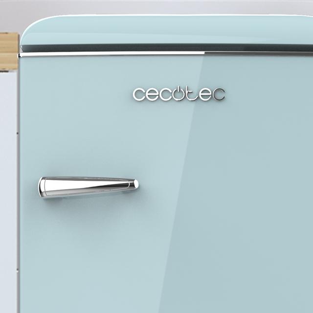 Bolero CoolMarket TT Origin 110 Blue E Mini frigorífico retro con capacidad de 110L, clase E, ICEBOX, LED interior, tirador cromado y bandejas cristal.