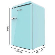 Bolero CoolMarket TT Origin 110 Blue E Mini frigorífico retro TT Origin Blue con capacidad de 110L, clase E, ICEBOX, Luz interior.