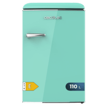Bolero CoolMarket TT Origin 110 Green E Mini frigorífico retro TT Origin Green con capacidad de 110L, clase E, ICEBOX, Luz interior.