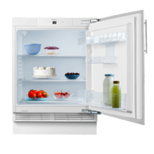 Frigorifico Bolero CoolMarket TT BI 138 White E Mini frigorífico encastrável de 138 litros de capacidade, classe E, ecrã tátil e Fast Cooling.