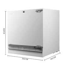 Frigorifico Bolero CoolMarket TT BI 138 White E Mini frigorífico integrable de 138 litros de capacidad, clase E, display touch y Fast Cooling.