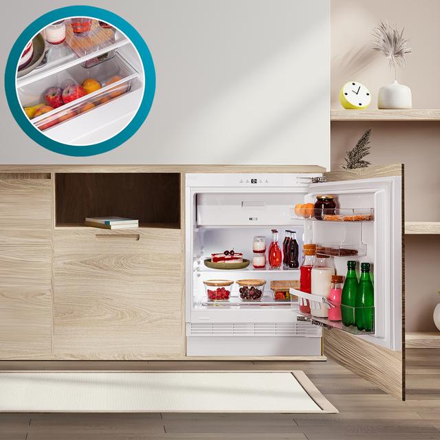 Bolero CoolMarket TT BI 121 Branco E Frigorífico de encastre com 121 litros de capacidade, classe E e Fast Freezing.