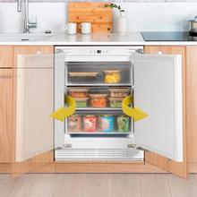 Bolero Coolmarket TF BI 101 White E Mini congelador integrable de 101 litros de capacidad clase E con display touch y Fast Freezing.