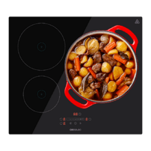 Table de cuisson à induction Bolero Squad I 3001 à 3 feux, optimale pour tout type de cuisine et de famille, puisque vous pouvez préparer tout type de plats sans vous soucier de la disponibilité des feux ou du temps