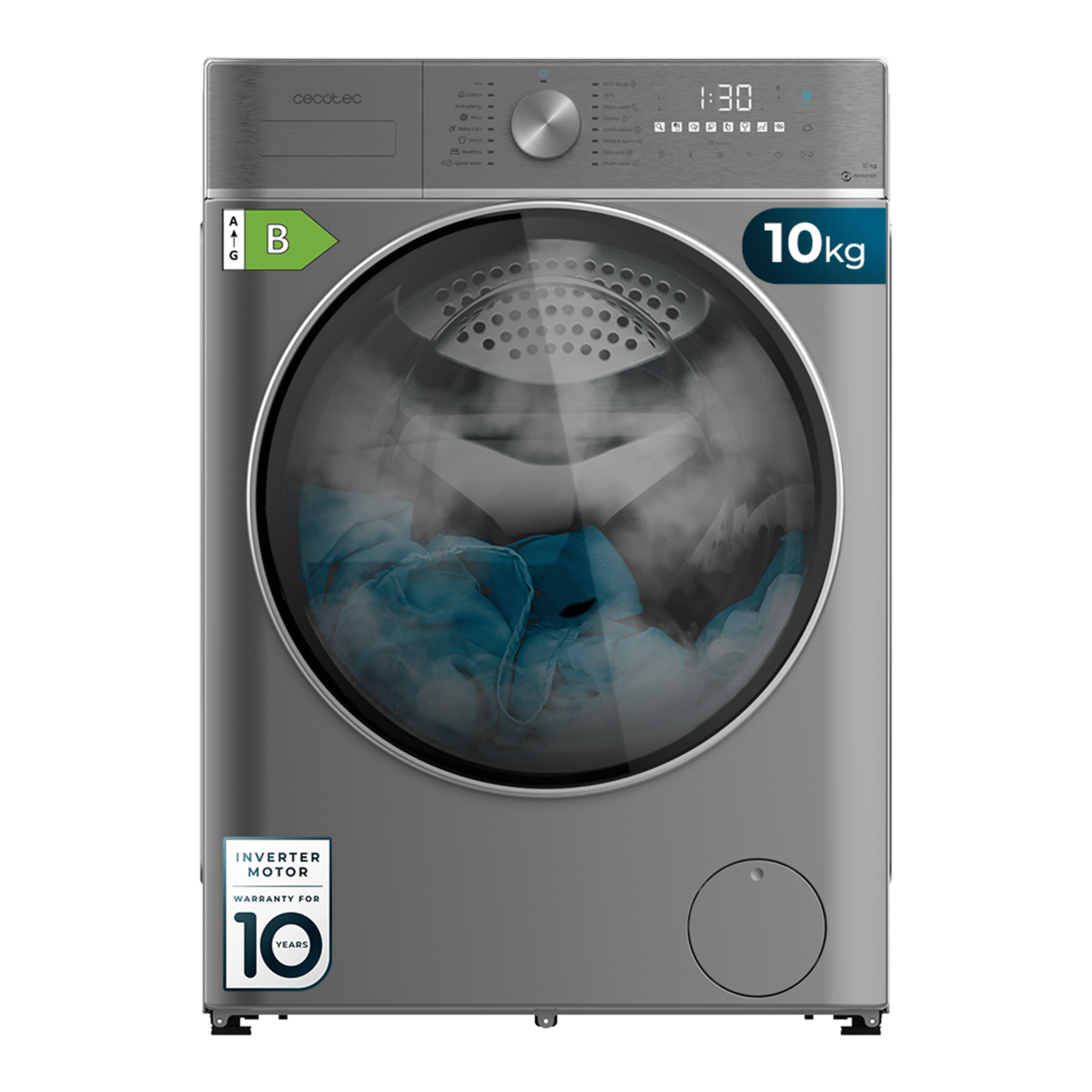 Bolero Wash&Dry 10680 Inverter Steel B Lavadora Secadora Cecotec