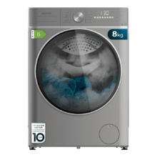 Bolero Wash&Dry 8580 Inverter Steel B Lavadora secadora steel de 8 kg  - 5 kg de capacidad y 1400 rpm, 16 programas, Motor Inverter Plus, clase B, SteamMax, OnSmart, Fuzzy Logic, Smooth Wash,  SpaCare, Stain Match y Goma antibacteriana.