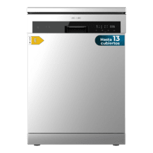 Bolero Aguazero 6100 Inox E Máquina de lavar louça 60 cm, Classe E, 13 talheres, 6 programas, com função Dry+, Meia carga, Delay Start e Electronic AquaStop.