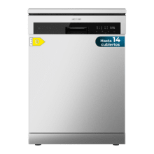 Bolero Aguazero 6200 Inox D Lavavajillas Inox de 60cm, Clase D, 14 cubiertos, 6 programas con Dual Zone Wash, Dry+, Turbo Dry+, Media carga y Delay Start.