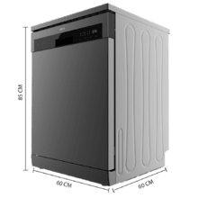 Lave-vaisselle Bolero Aguazero 6200 Dark D 60 cm, Classe D, 14 couverts, 6 programmes avec Dual Zone Wash, Dry+, Turbo Dry+, Demi-charge et Départ Différé.