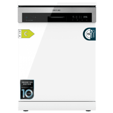 Bolero Aguazero 6500 C Máquina de lavar louça 60cm, 15 talheres, terceira bandeja, 6 programas com Dual Zone Wash, Dry+, Auto Open, meia carga, início retardado e motor Inverter Plus.