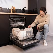 Bolero Aguazero 6500 Dark C Máquina de lavar louça 60cm, 15 talheres, terceira bandeja, 6 programas com Dual Zone Wash, Dry+, Auto Open, meia carga, início retardado e motor Inverter Plus.