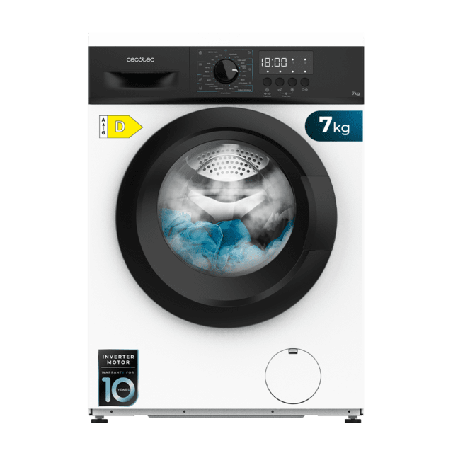 Bolero DressCode 7000 DN Máquina de lavar roupa com capacidade de 7 kg e 1200 rpm, 23 programas e painel de controle com display LED.