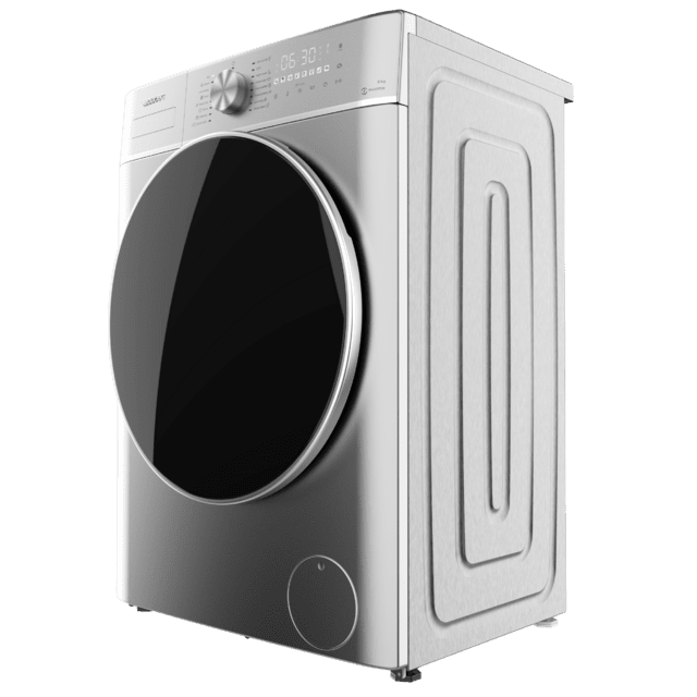Máquina de lavar Bolero DressCode 8800 Inverter Steel A Máquina de lavar com carregamento frontal com capacidade de 8 kg e 1400 rpm, 16 programas, motor Inverter Plus, SteamMax, carregamento automático e display touch XXL. Uma aula.