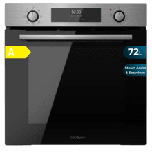 Cecotec Horno Integrable 45cm de Alto Bolero Hexa M224500 Edge A. 2600W,  53L Capacidad, 7 Funciones, Grill, Fan Assisted Grill, Convección, Defrost,  Steam Base X2, Steam EasyClean, Steam Assist : : Hogar