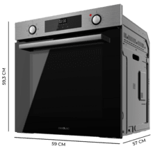 Bolero Hexa M226000 Inox A Four intégré multifonction d'une capacité de 72 L, 7 fonctions, Grill, Dégivrage, Assistance Vapeur, 2800 W.