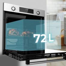 Bolero Hexa M226000 Inox A Four intégré multifonction d'une capacité de 72 L, 7 fonctions, Grill, Dégivrage, Assistance Vapeur, 2800 W.