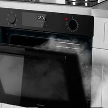 Bolero Hexa M226000 Vidro Preto Forno Multifunções Integrado com 72L de capacidade, 7 funções, Grelhador, Descongelar, Auxiliar de Vapor, 2800W.